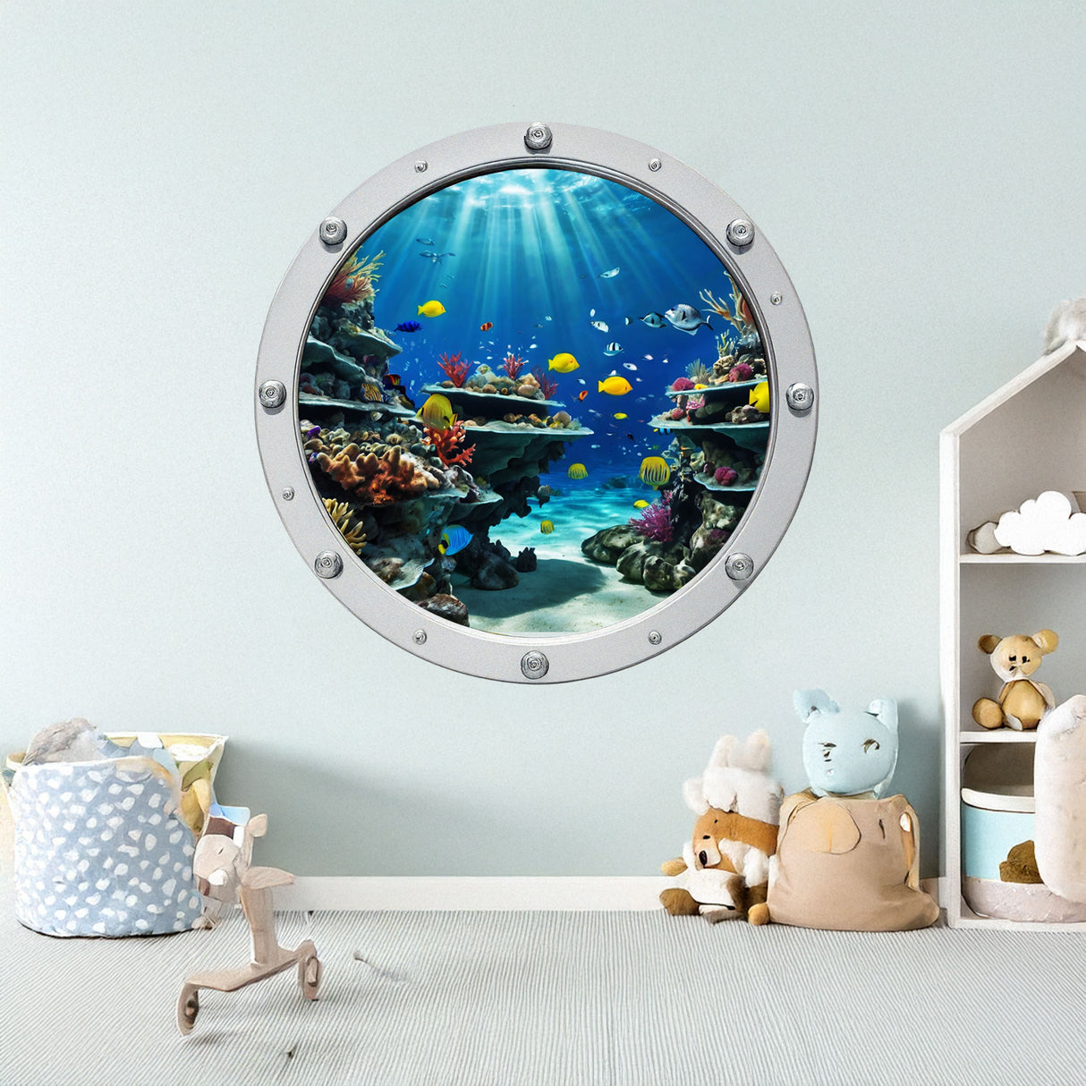 Coral Reef Porthole Wall Stickers