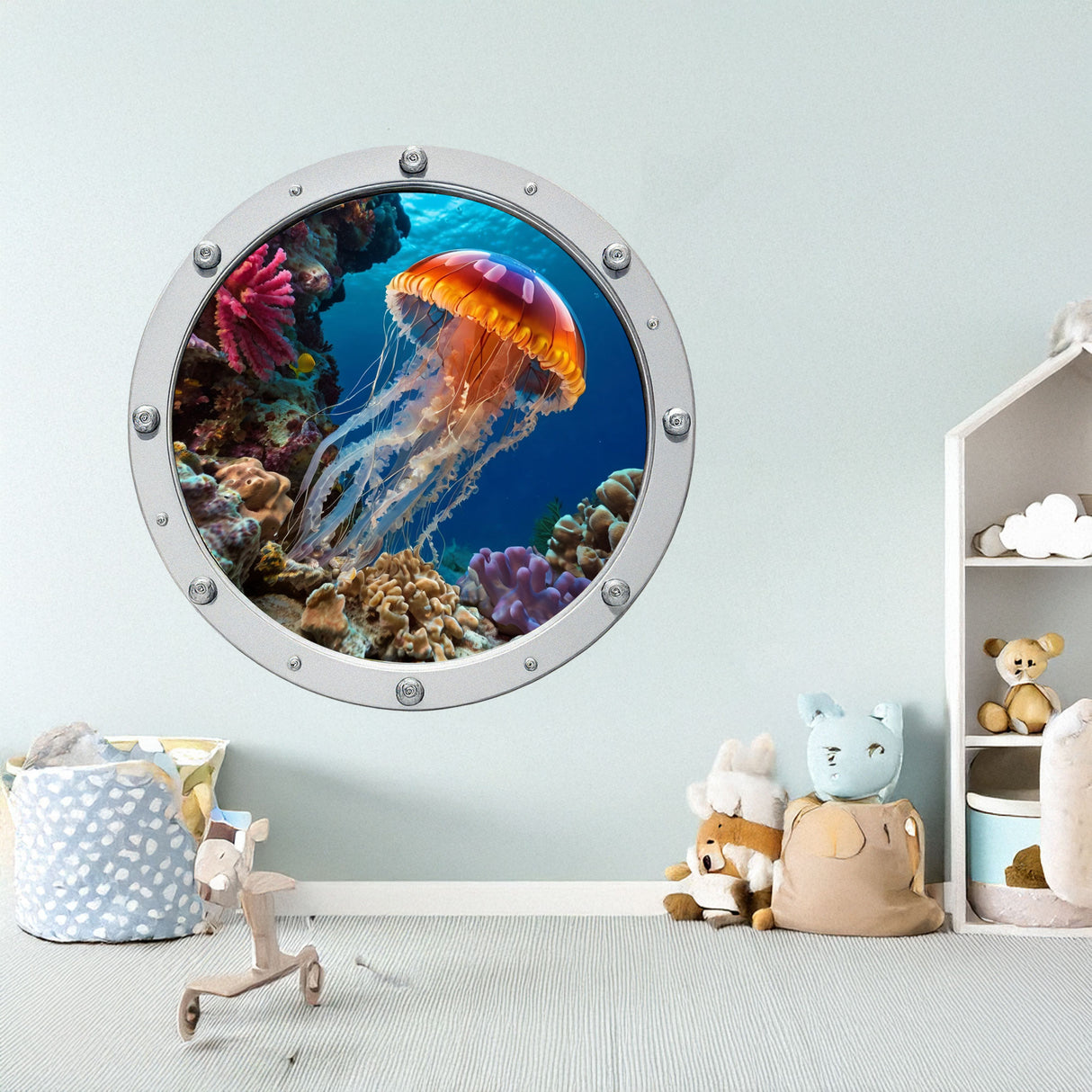 Jellyfish 3D Porthole Decals
