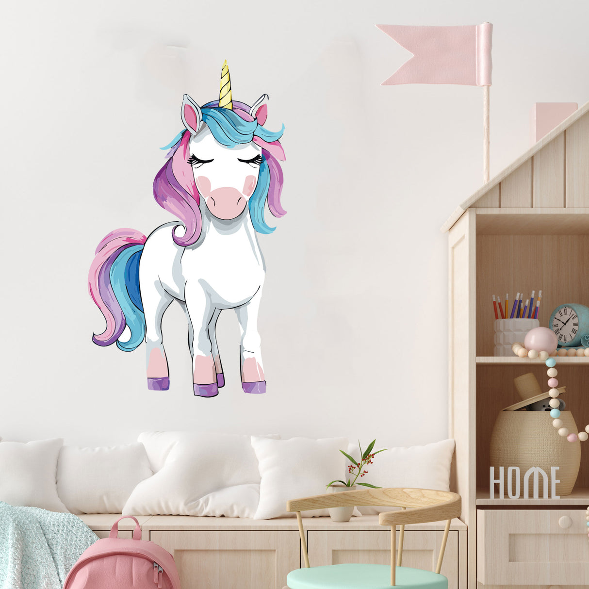 Princess Unicorn Wall Stickers for Girls