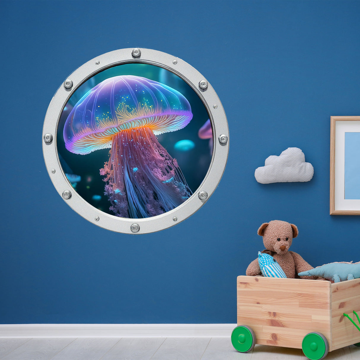 Jellyfish Porthole Wall Stickers