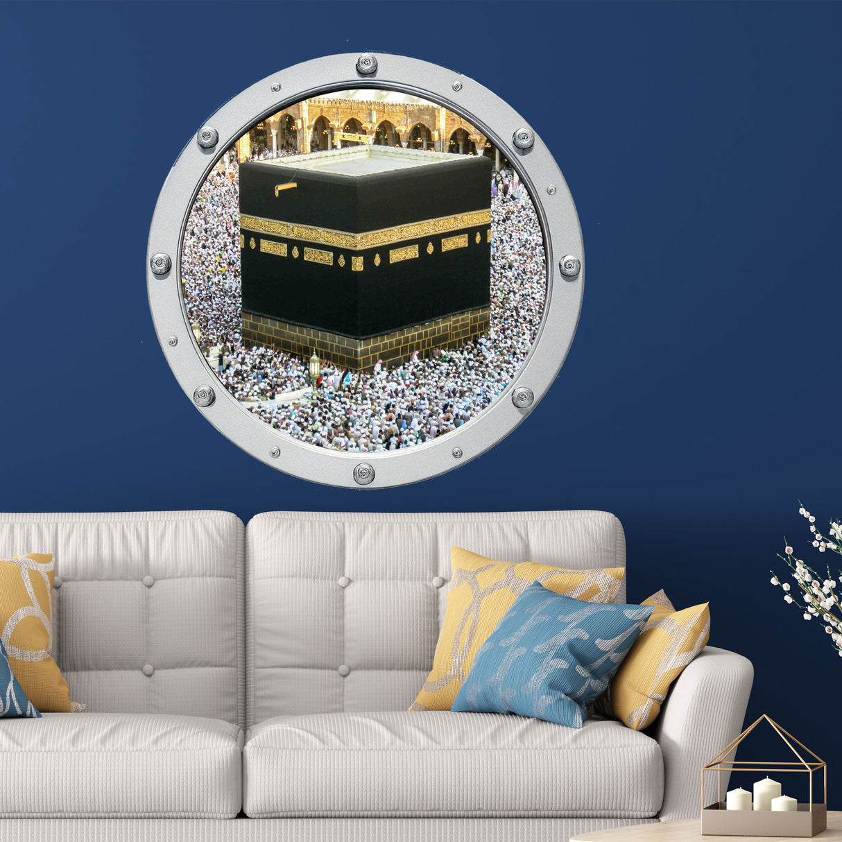 Mecca Islamic 3D Porthole Stickers