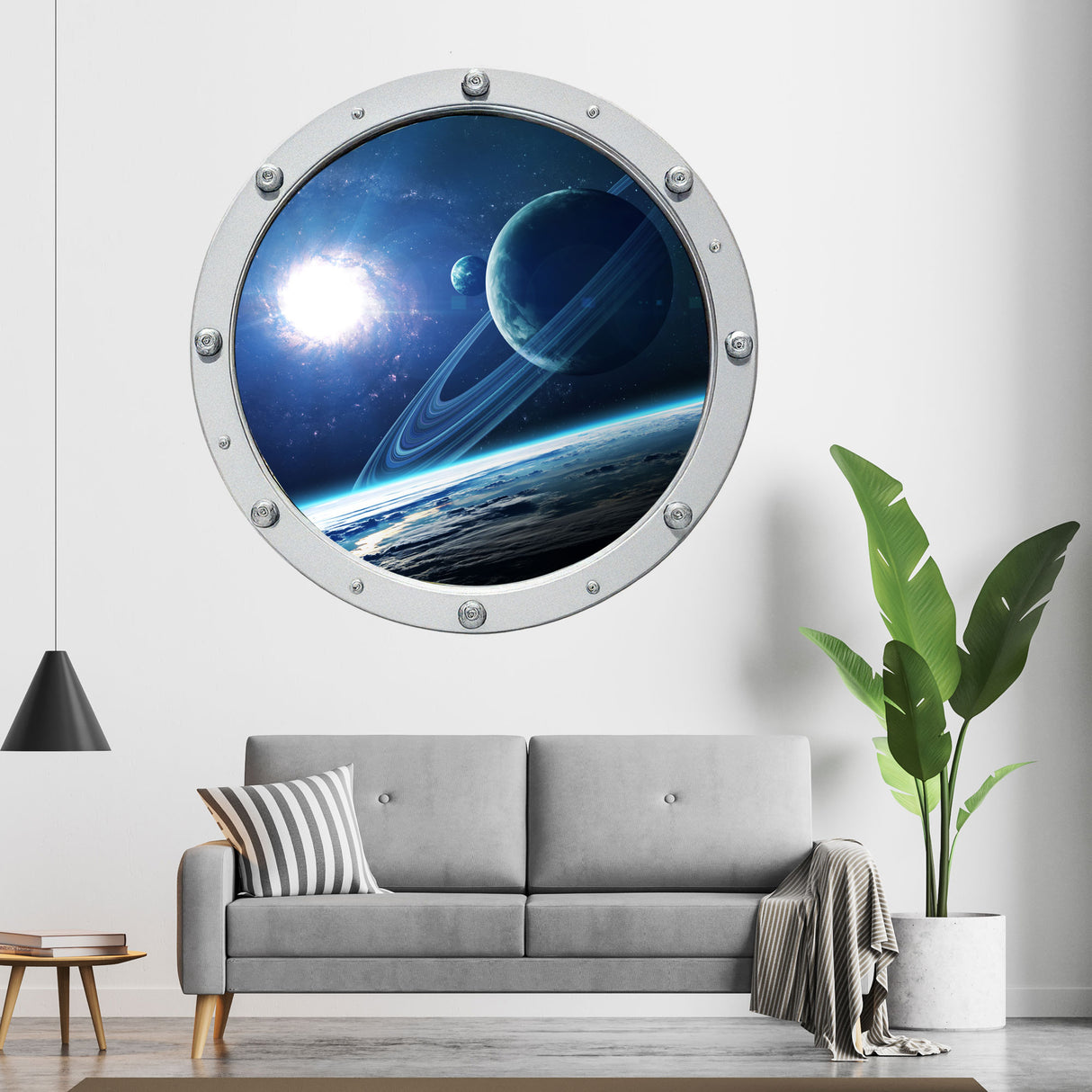 Galaxy Outer Space Porthole Wall Stickers
