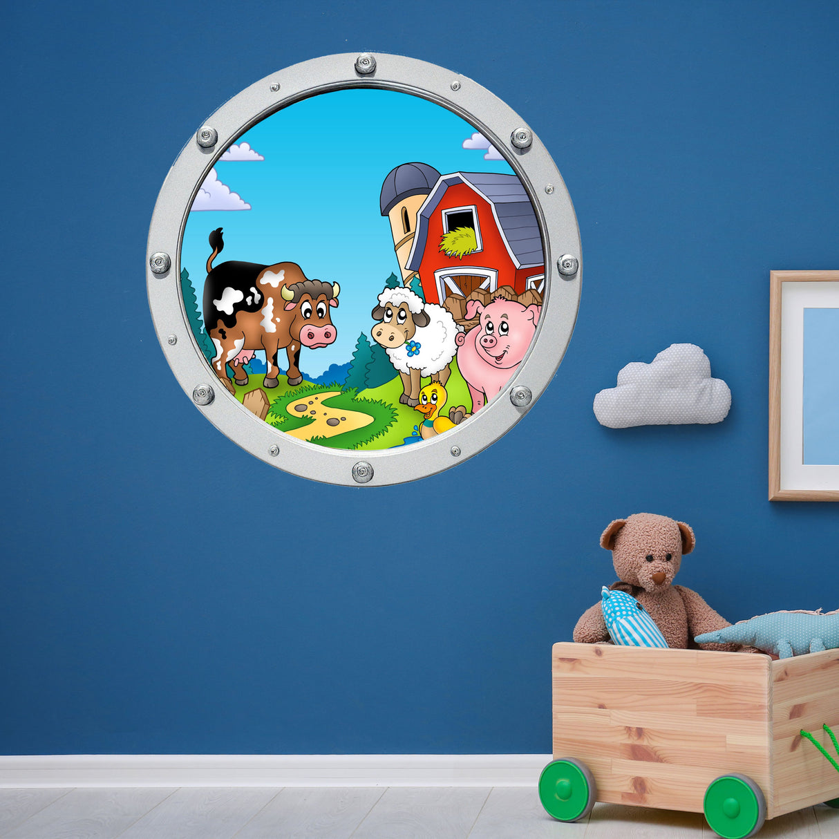 Farm Animal Porthole Decals
