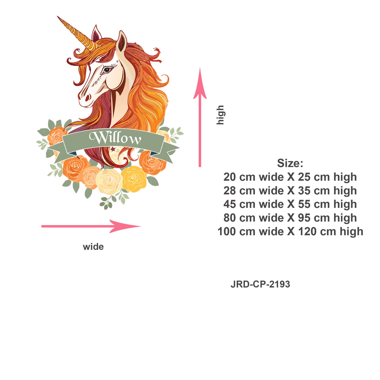 Magical Unicorn Wall Stickers – Add Your Child’s Name – Custom Kids Decor