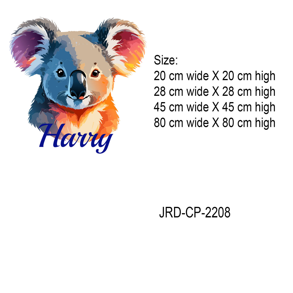 Personalised Name Koala Wall Sticker safari theme