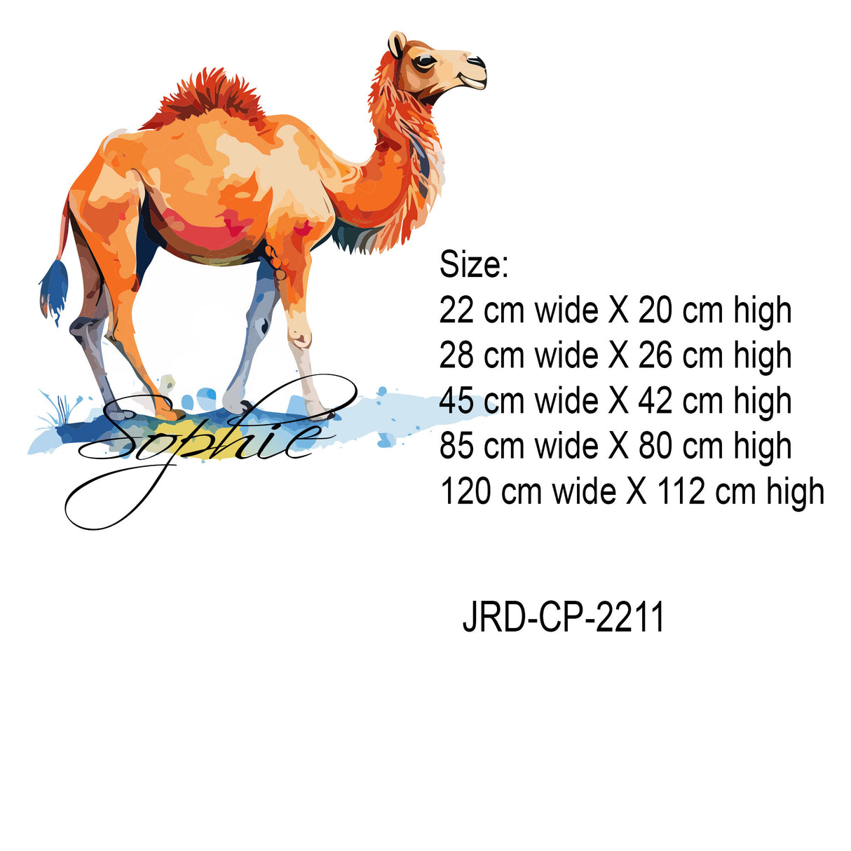 Personalised Camel Wall Sticker Kids Room & Nursery Décor