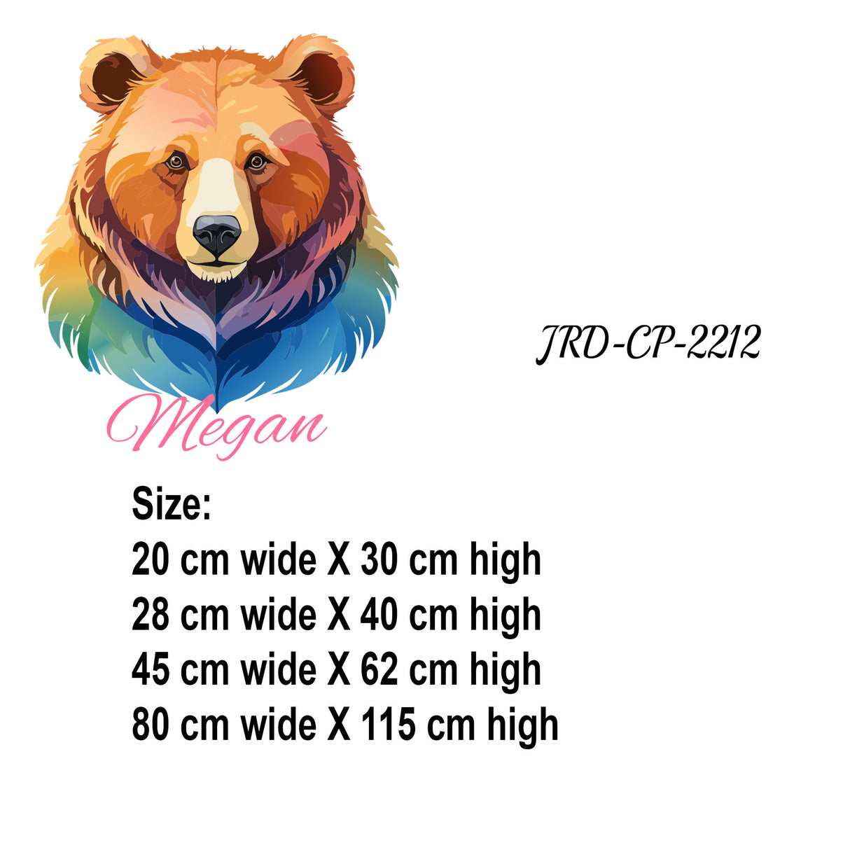 Bear Wall Stickers with Personalised Name