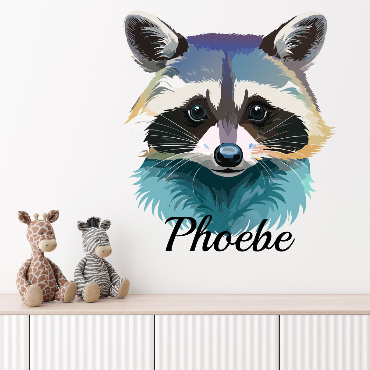 Raccoon Wall Stickers Kids Room Decor