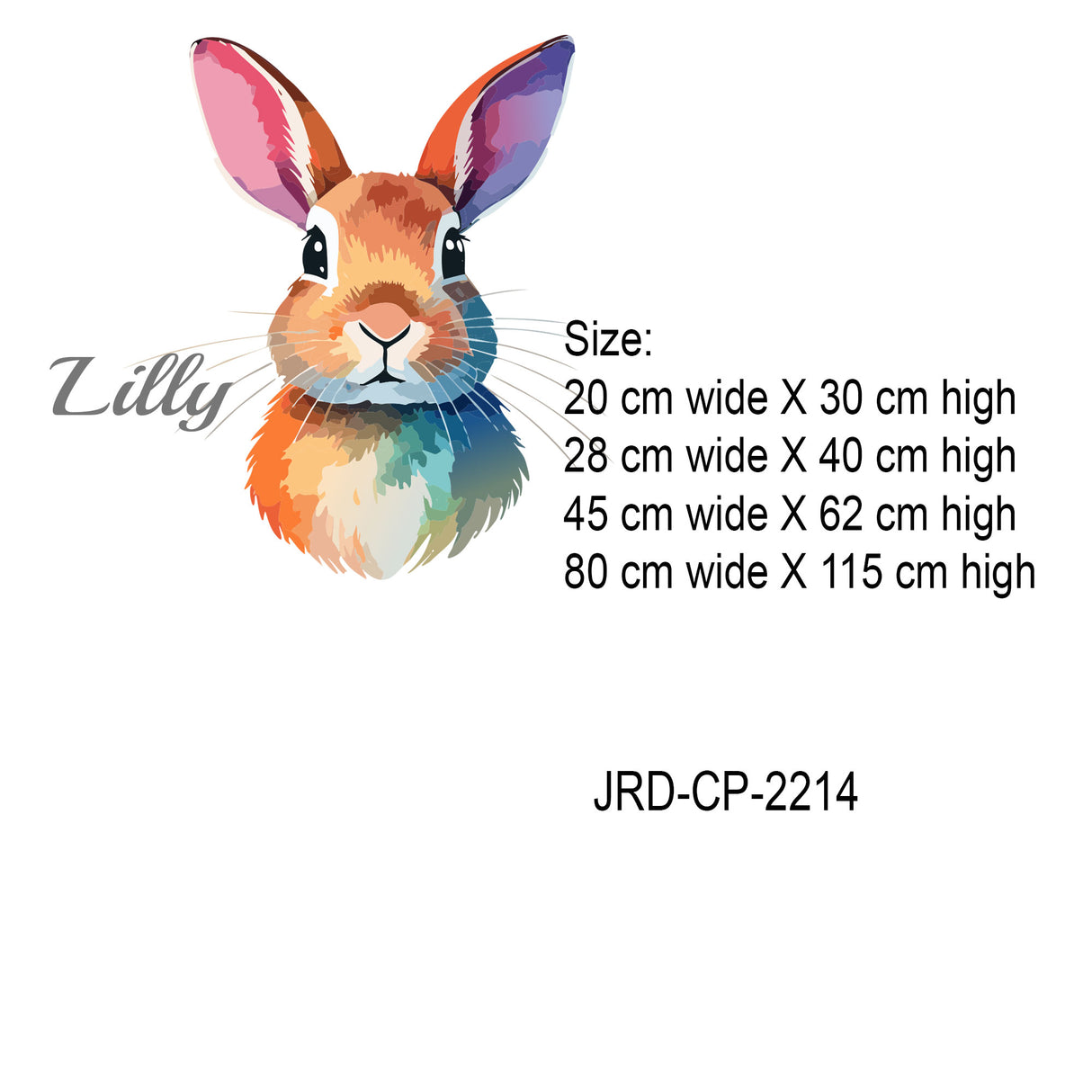 Rabbit Wall Stickers with Personalised Name
