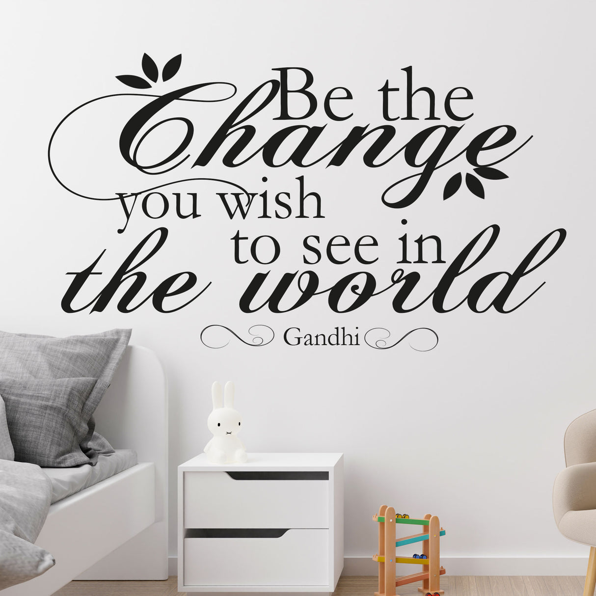 Be the change - Mahatma Gandhi quotes wall stickers