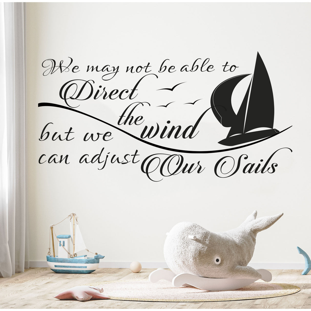 We can Adjust our sails - Inspirational quote wall stickers