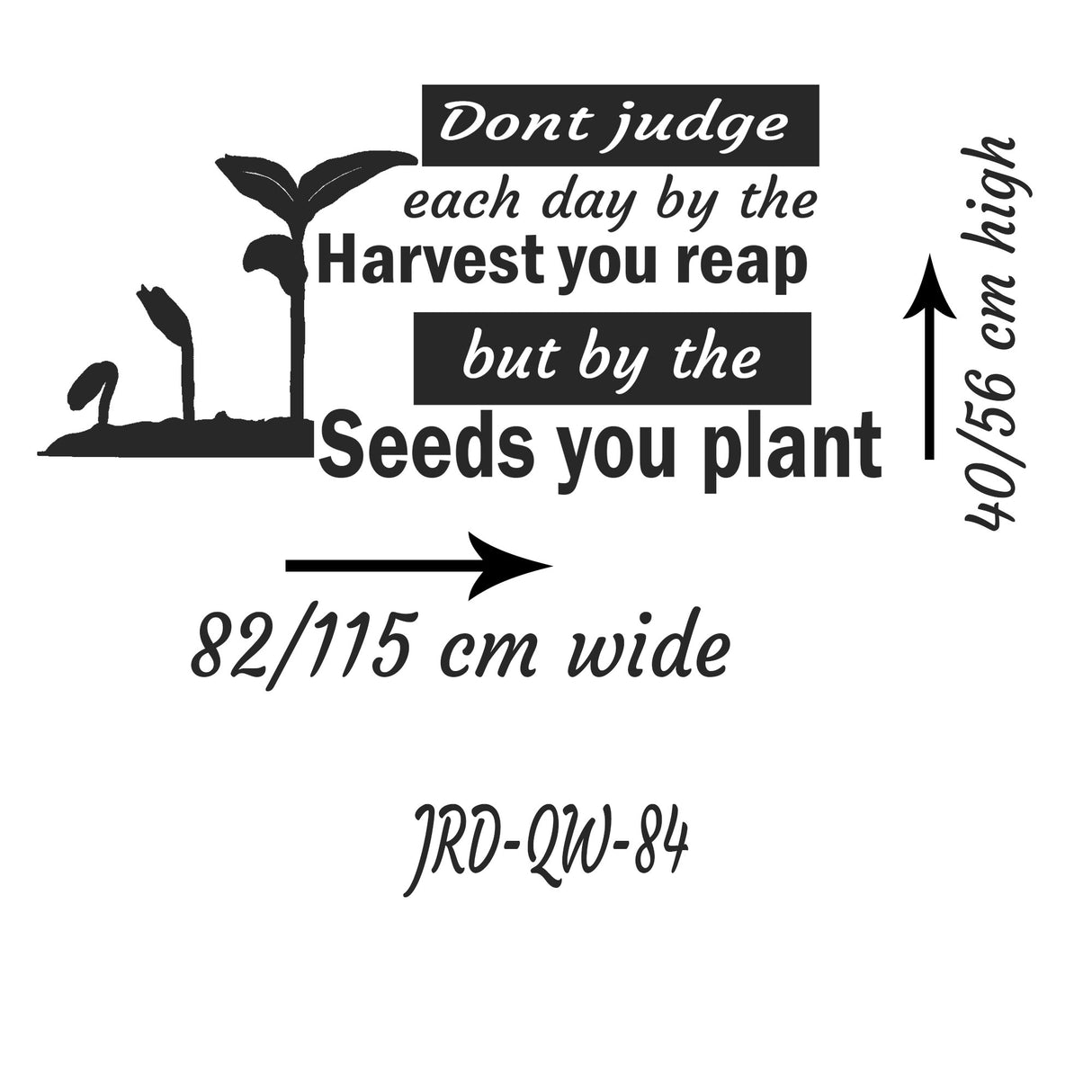 "Don't judge each day" - Motivational stickers for walls Removable vinyl wall decals