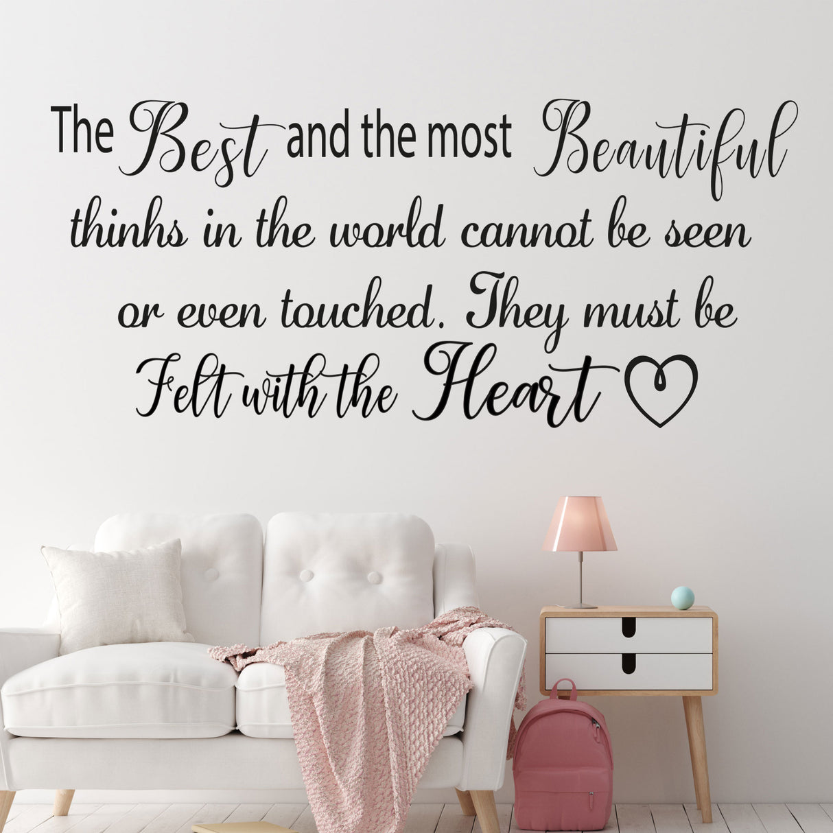 The Best and the most Beautiful - Inspirational quote wall stickers