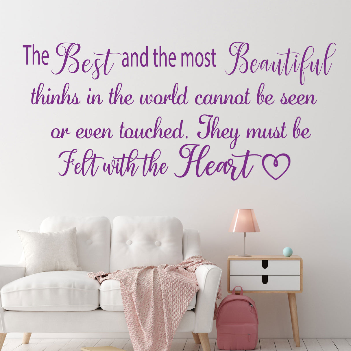 The Best and the most Beautiful - Inspirational quote wall stickers