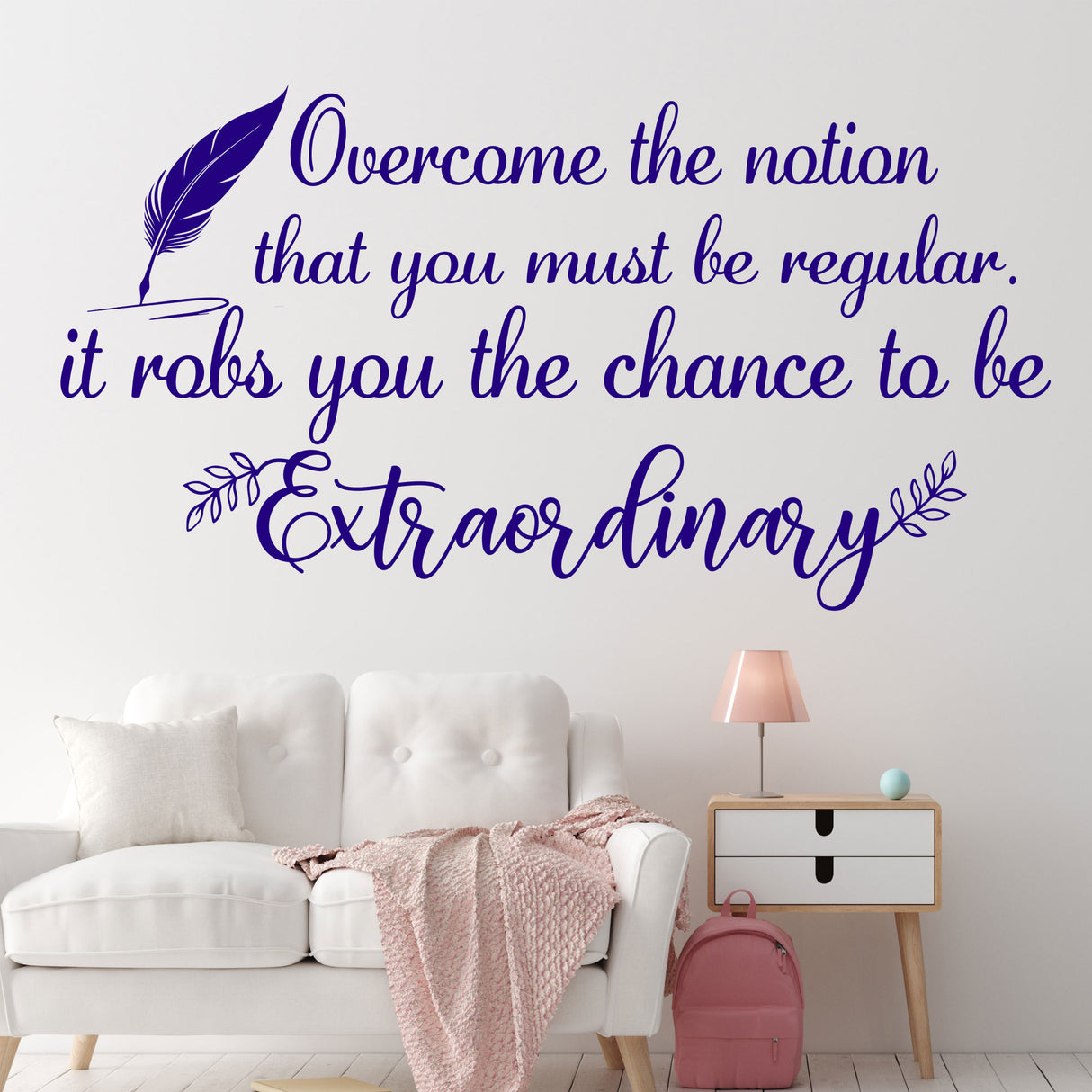 "The chance to be Extraordinary" Uta Hagen Inspirational quote wall stickers