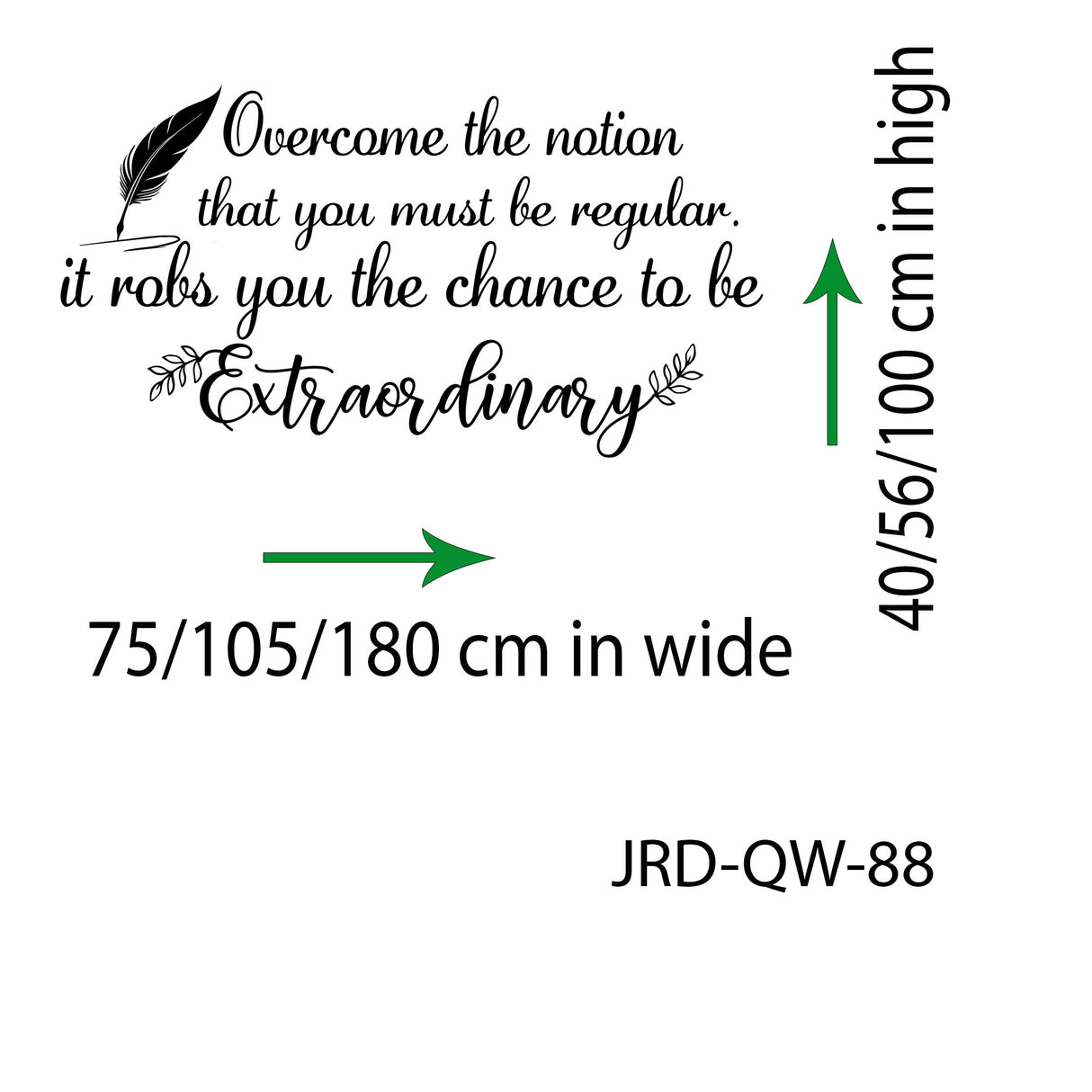 "The chance to be Extraordinary" Uta Hagen Inspirational quote wall stickers