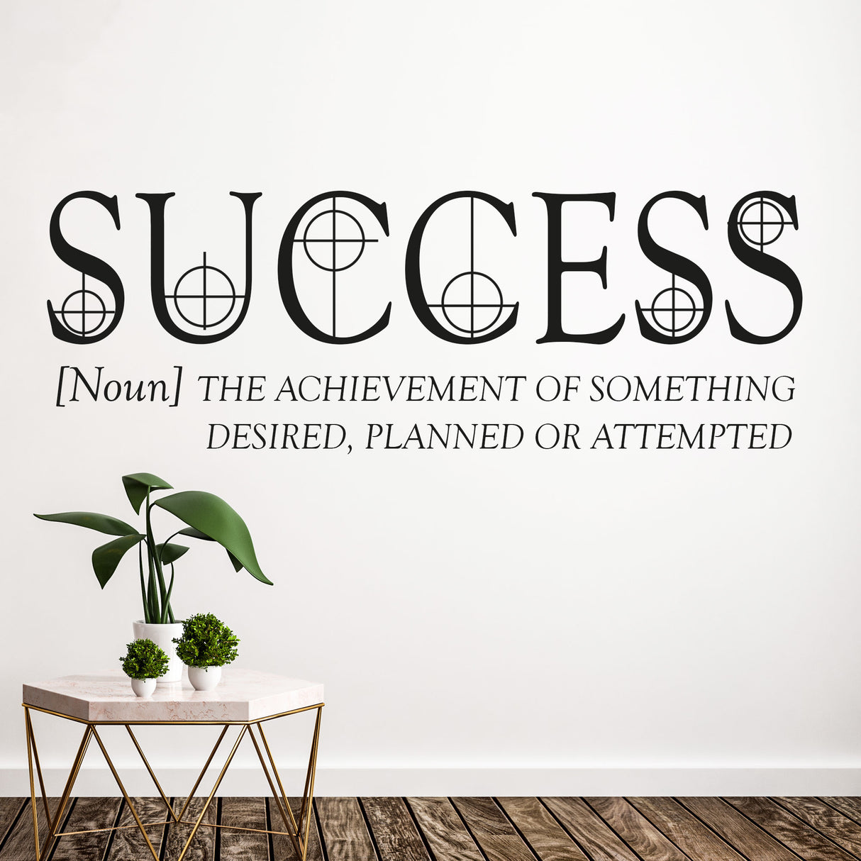 "Success The Achievement"- Inspirational quotes for walls Removable vinyl wall decals
