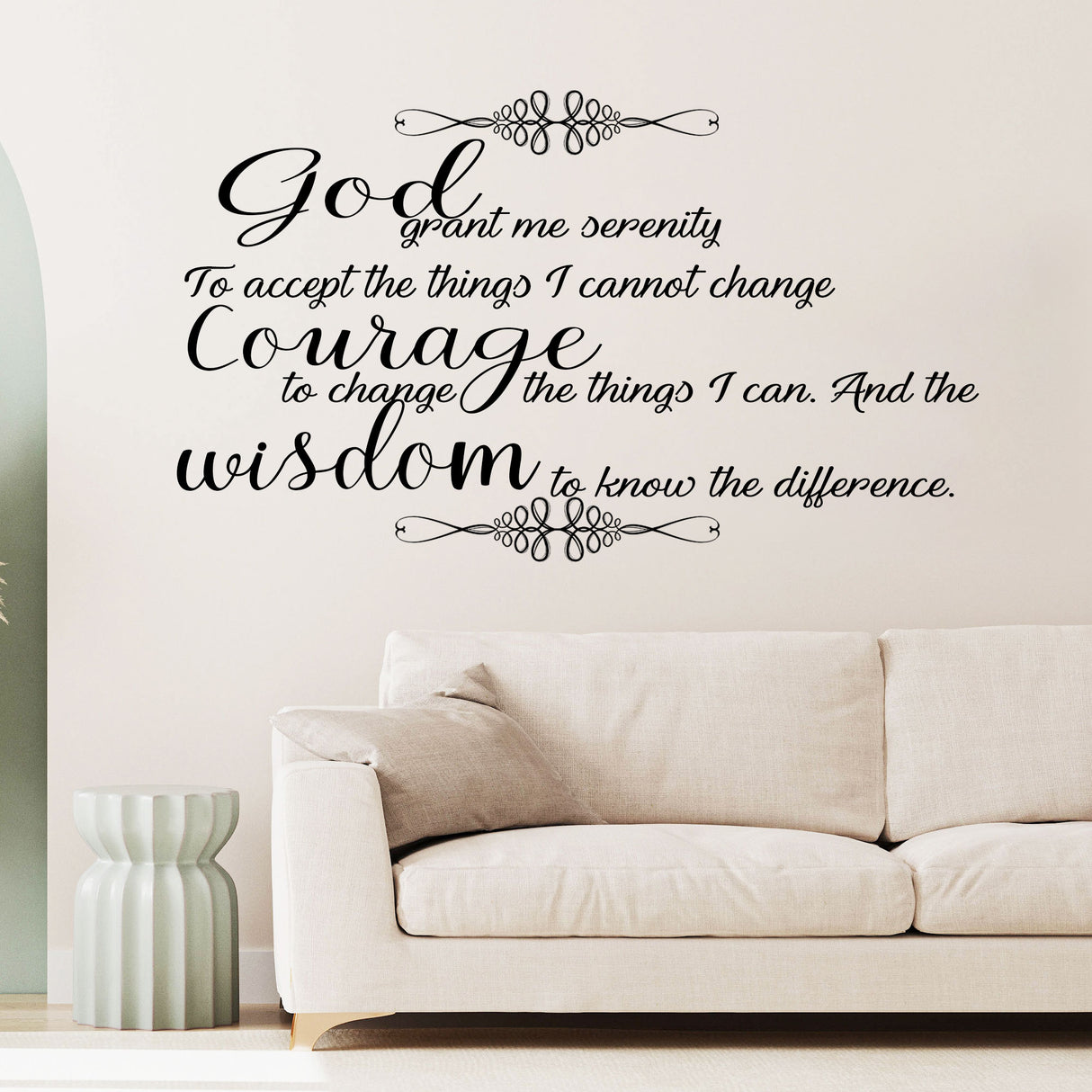 Serenity prayer wall sticker