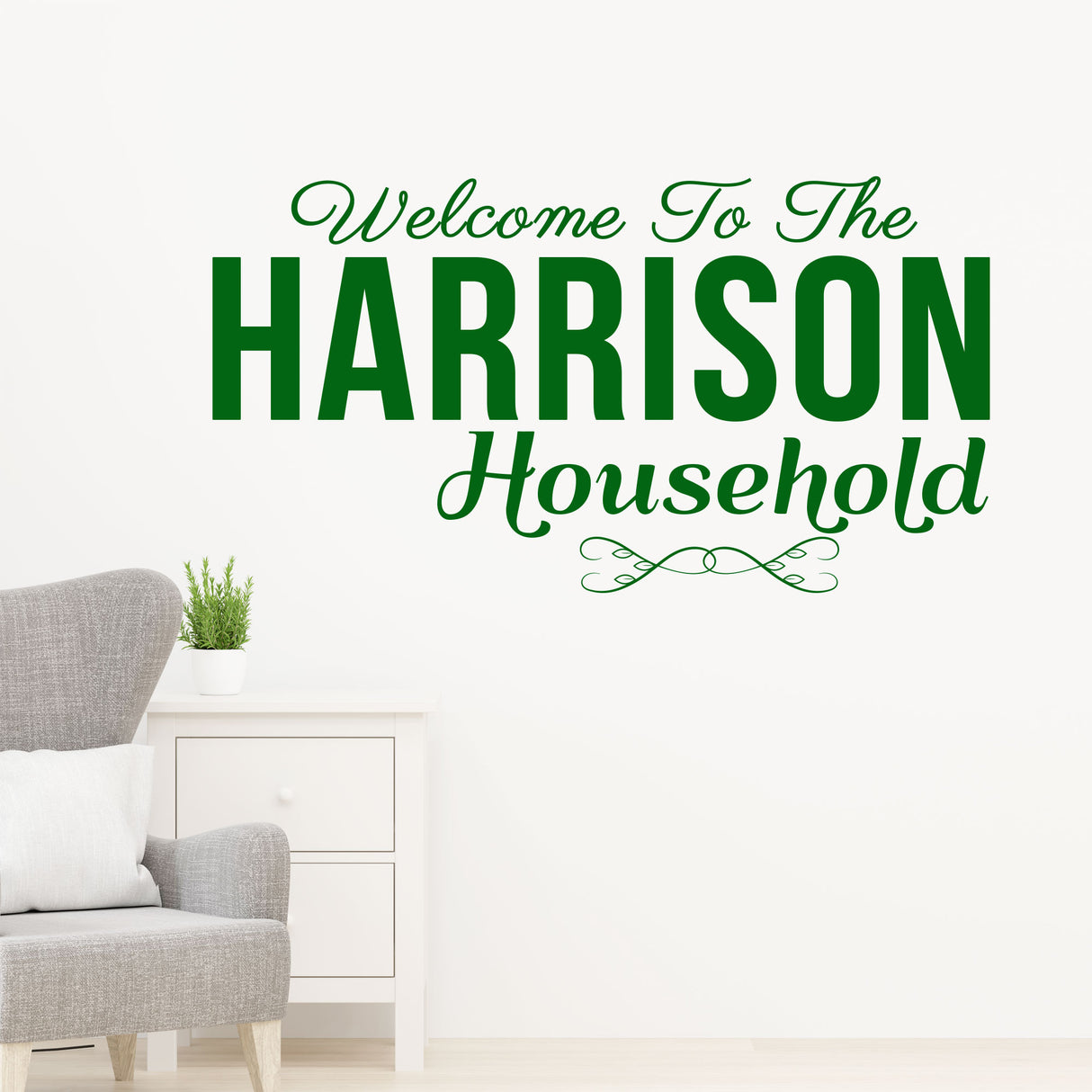 Custom Family Name Vinyl Wall Decals