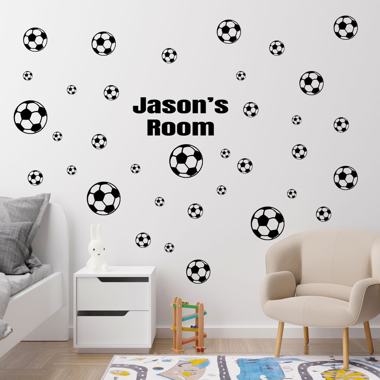 50 football wall art stickers for Boys Room
