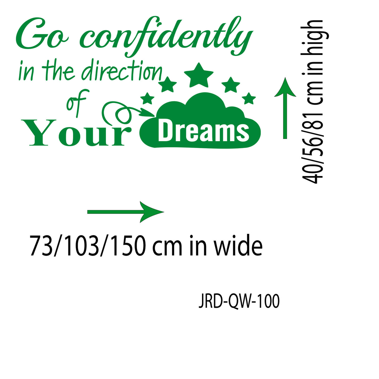 Go confidently in the direction - Motivational quote wall stickers