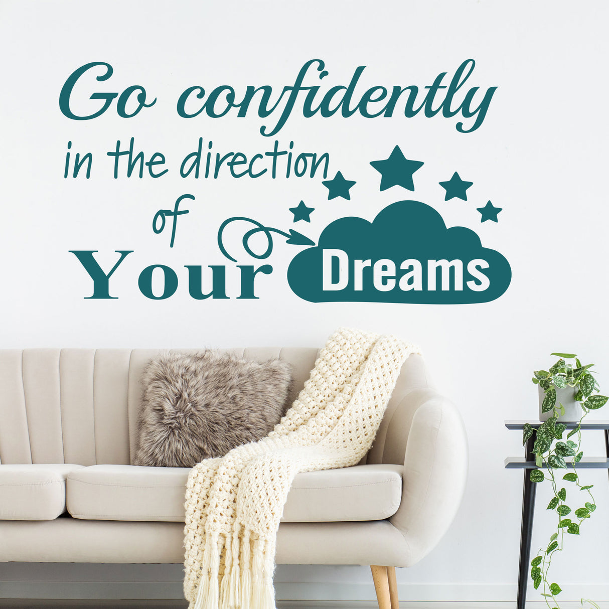 Go confidently in the direction - Motivational quote wall stickers