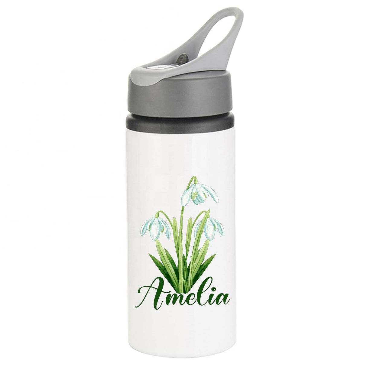 Snowdrop Personalised name Water bottle School drink Water bottle stainless steel