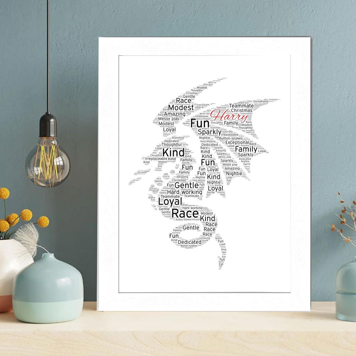 Personalized Dragon Word Art Print