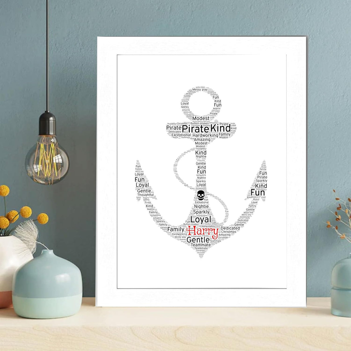 Personalized Anchor Word Art Print