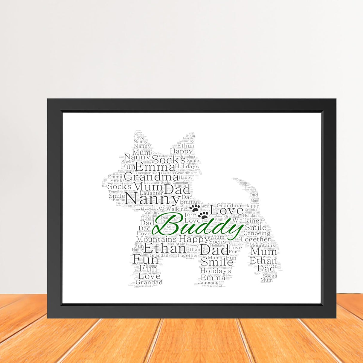 Personalised West Highland Terrier Dog Print Word Art