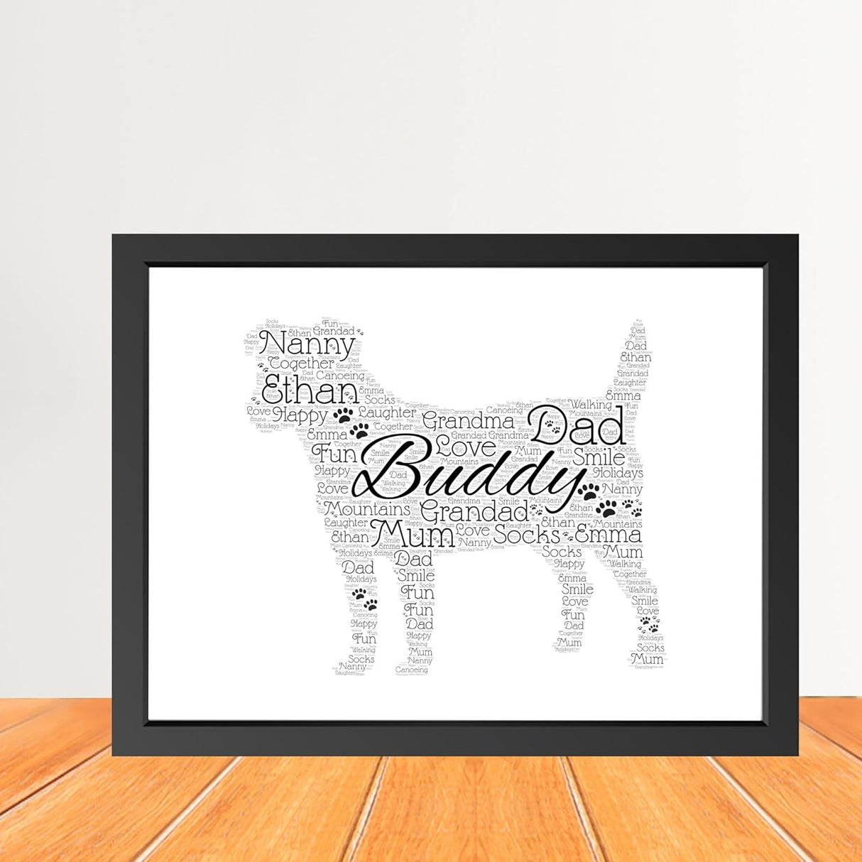 Personalised Jack Russell Dog Print Word Art Print