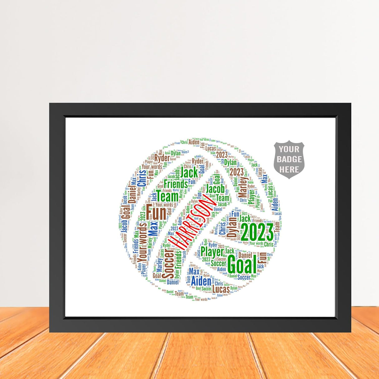 Personalized Netball Word Art Print