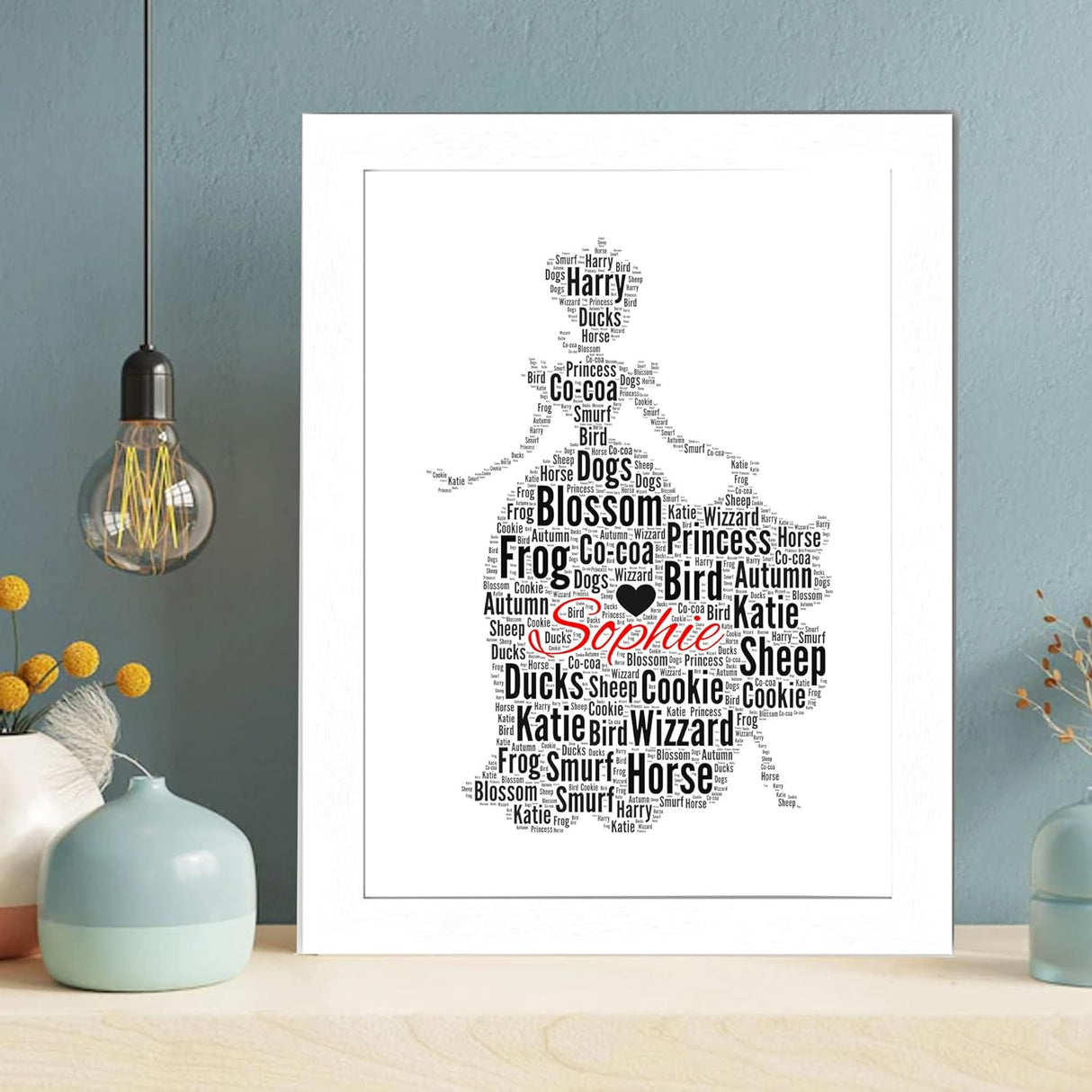 Personalized Princess Word Art Print