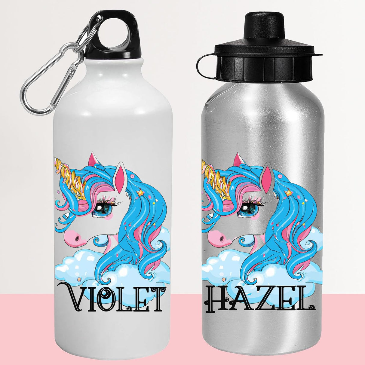 Personalised Unicorn School Water Bottle Leakproof