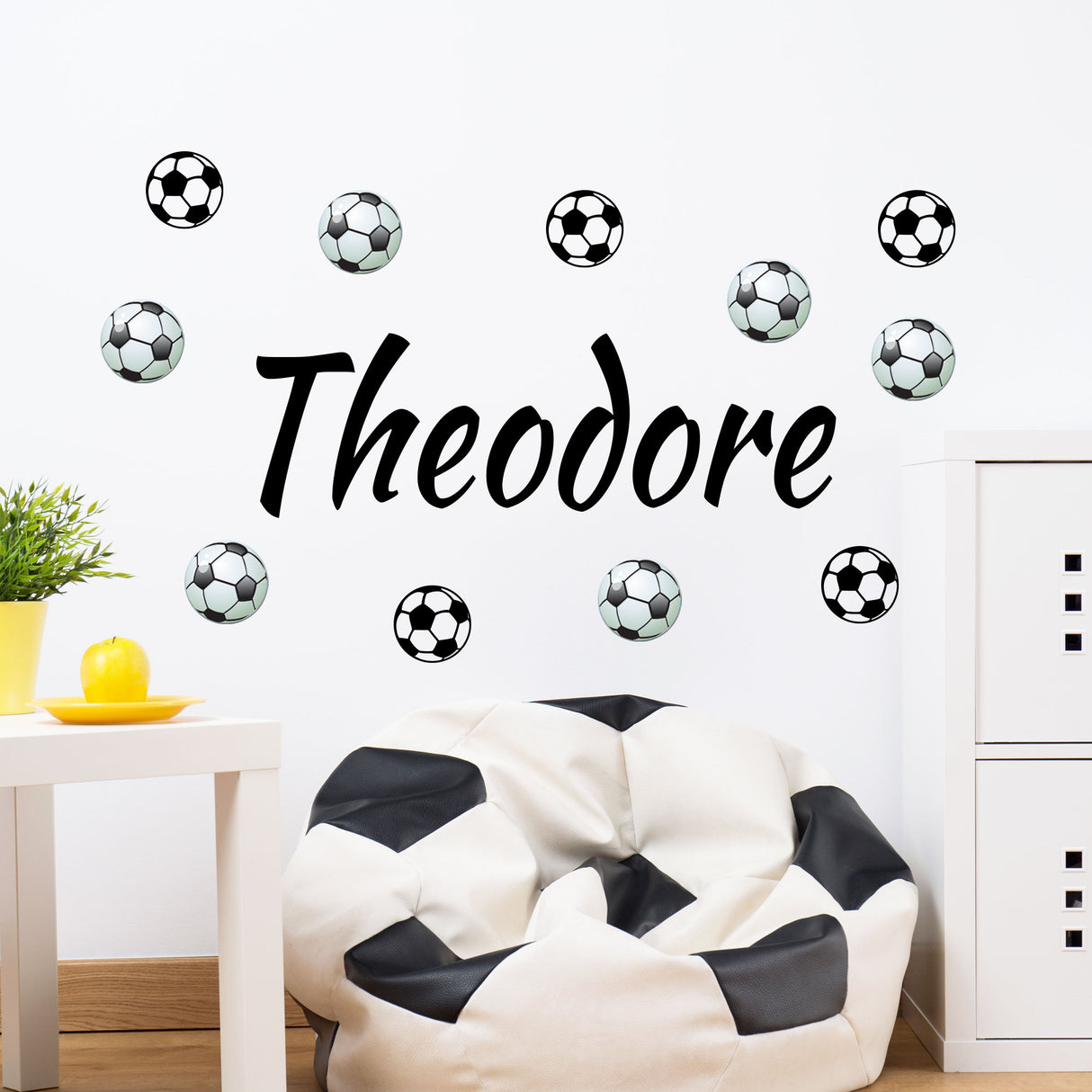 Custom name Football Wall Sticker boys room