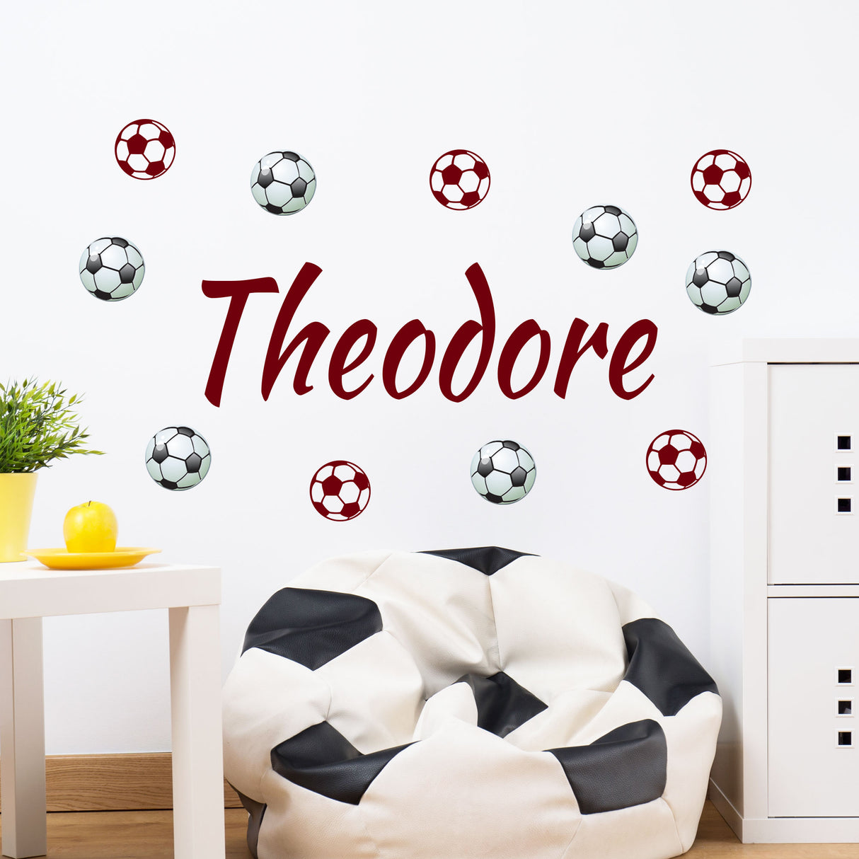 Custom name Football Wall Sticker boys room
