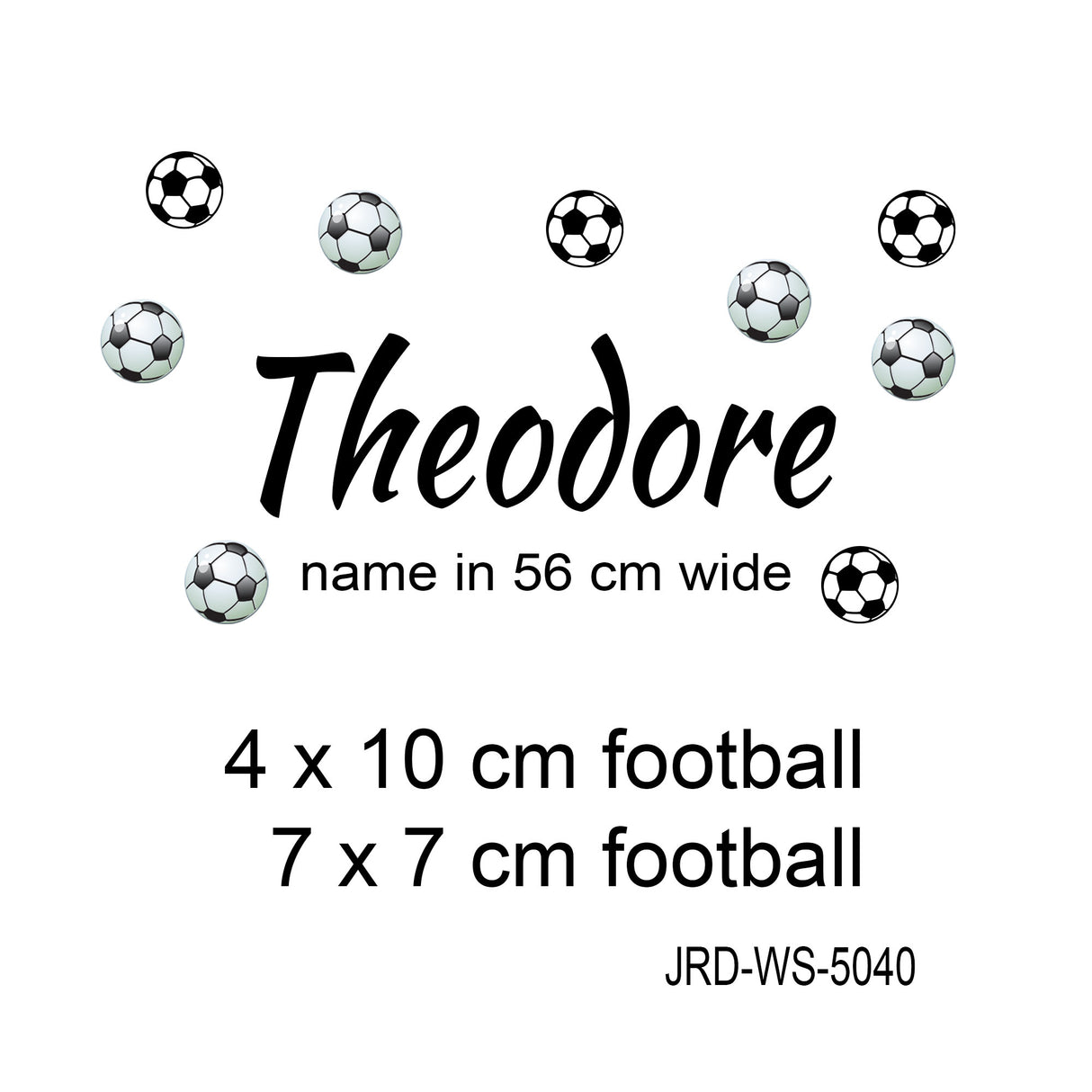Custom name Football Wall Sticker boys room