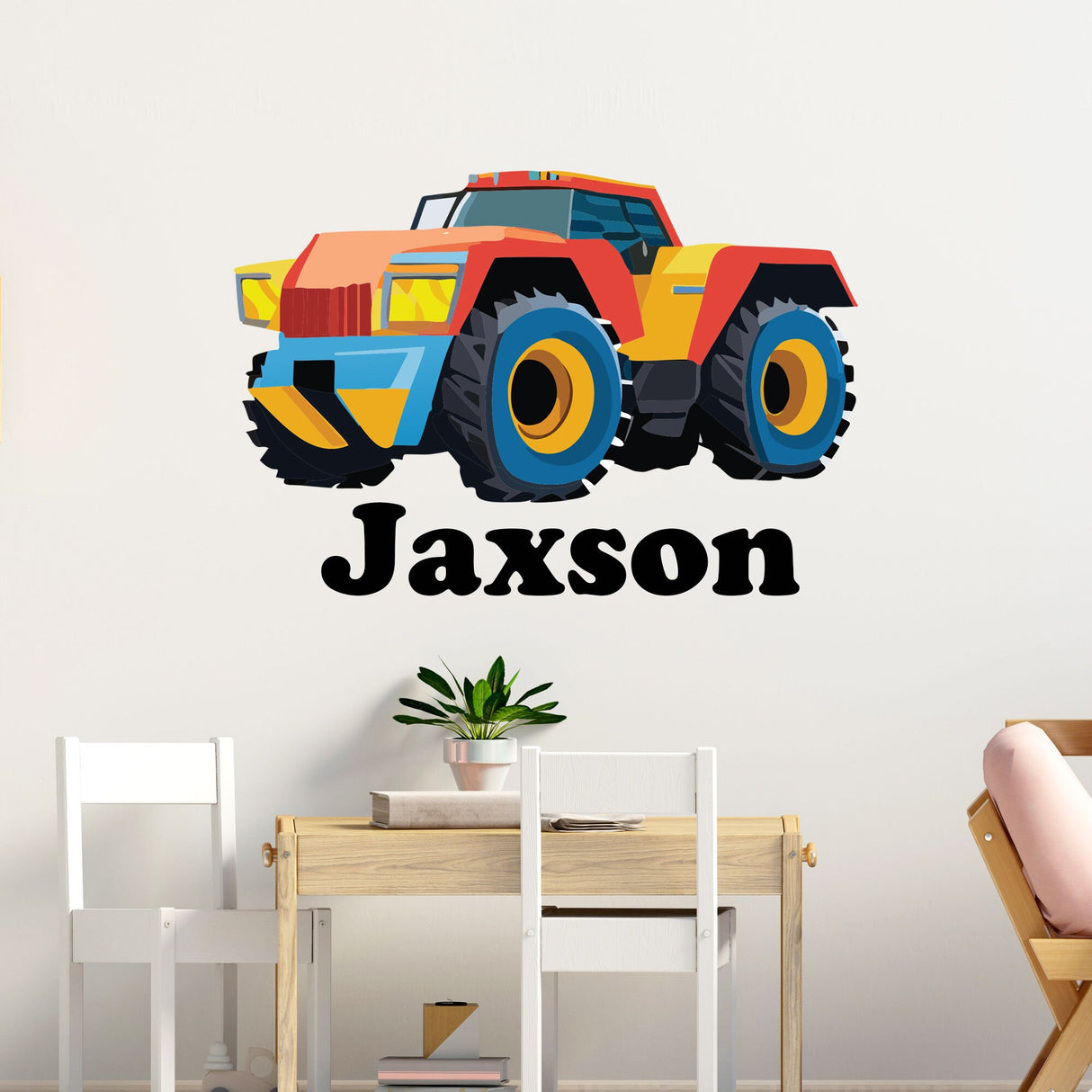 Colourful Monster Truck Wall Stickers