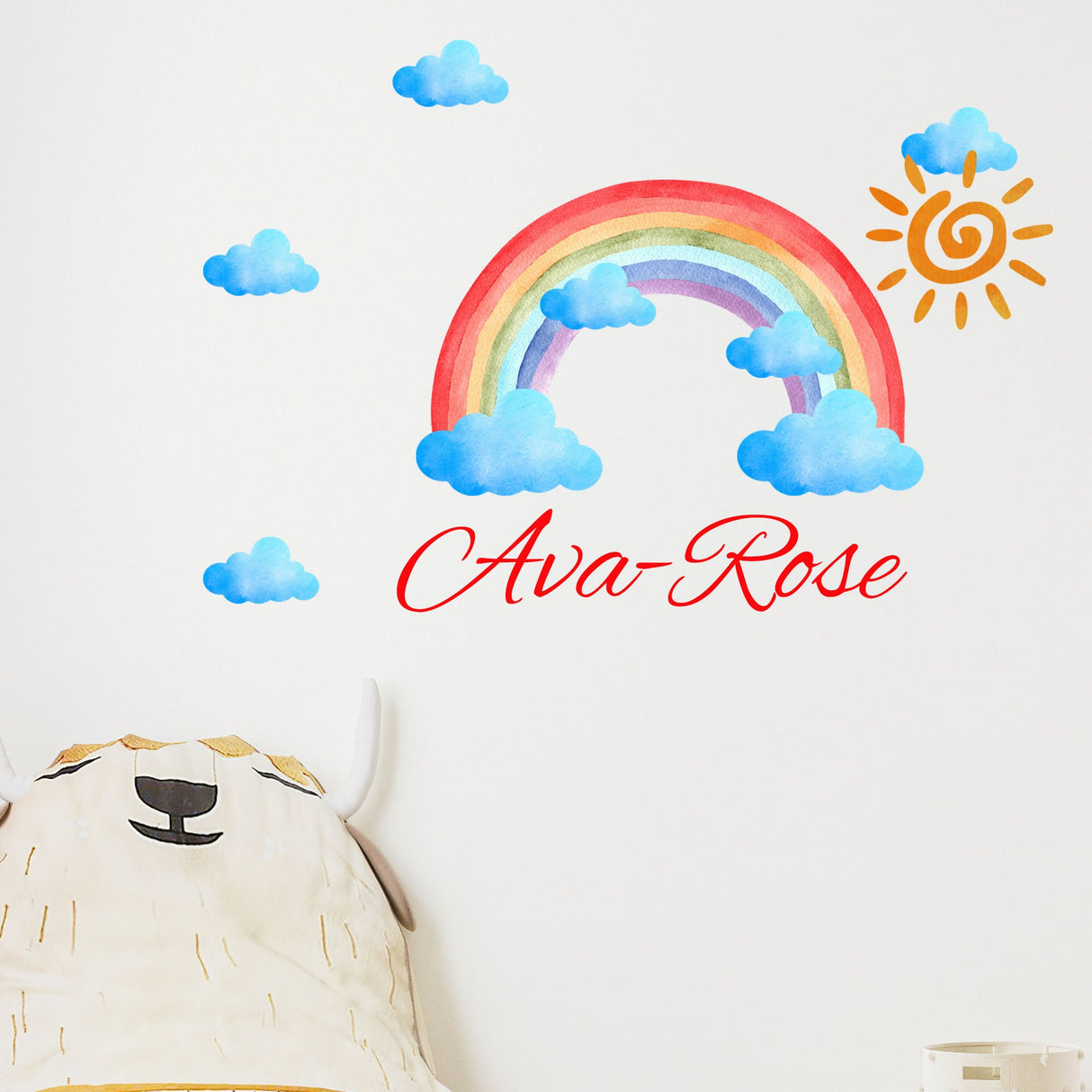 Colourful Personalised Rainbow wall stickers