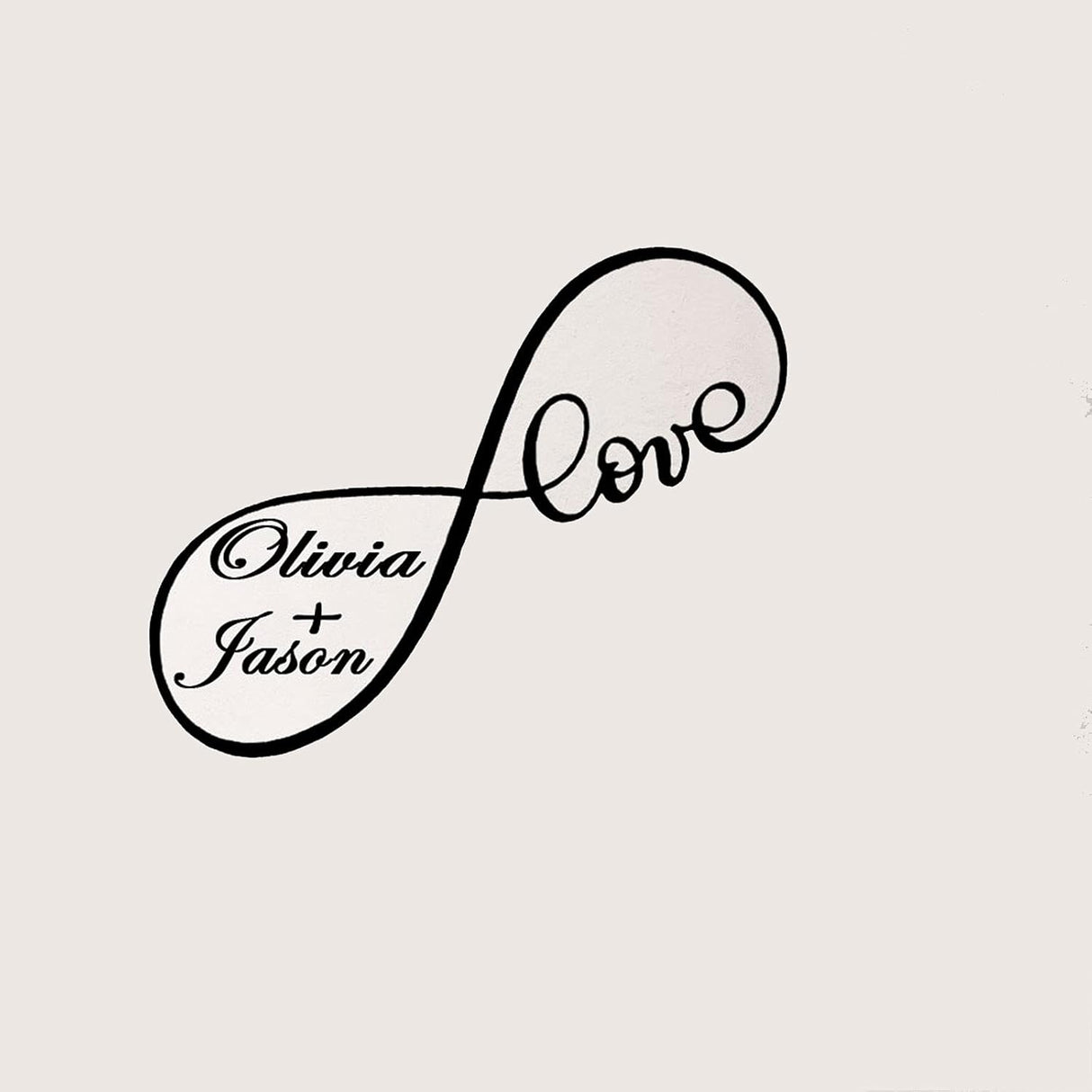 Infinite Love Symbol with Personalised name Sticker