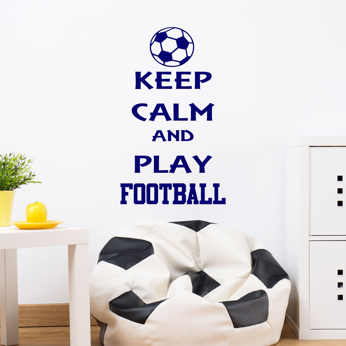 Keep Calm and Play Football - Quote Wall decals