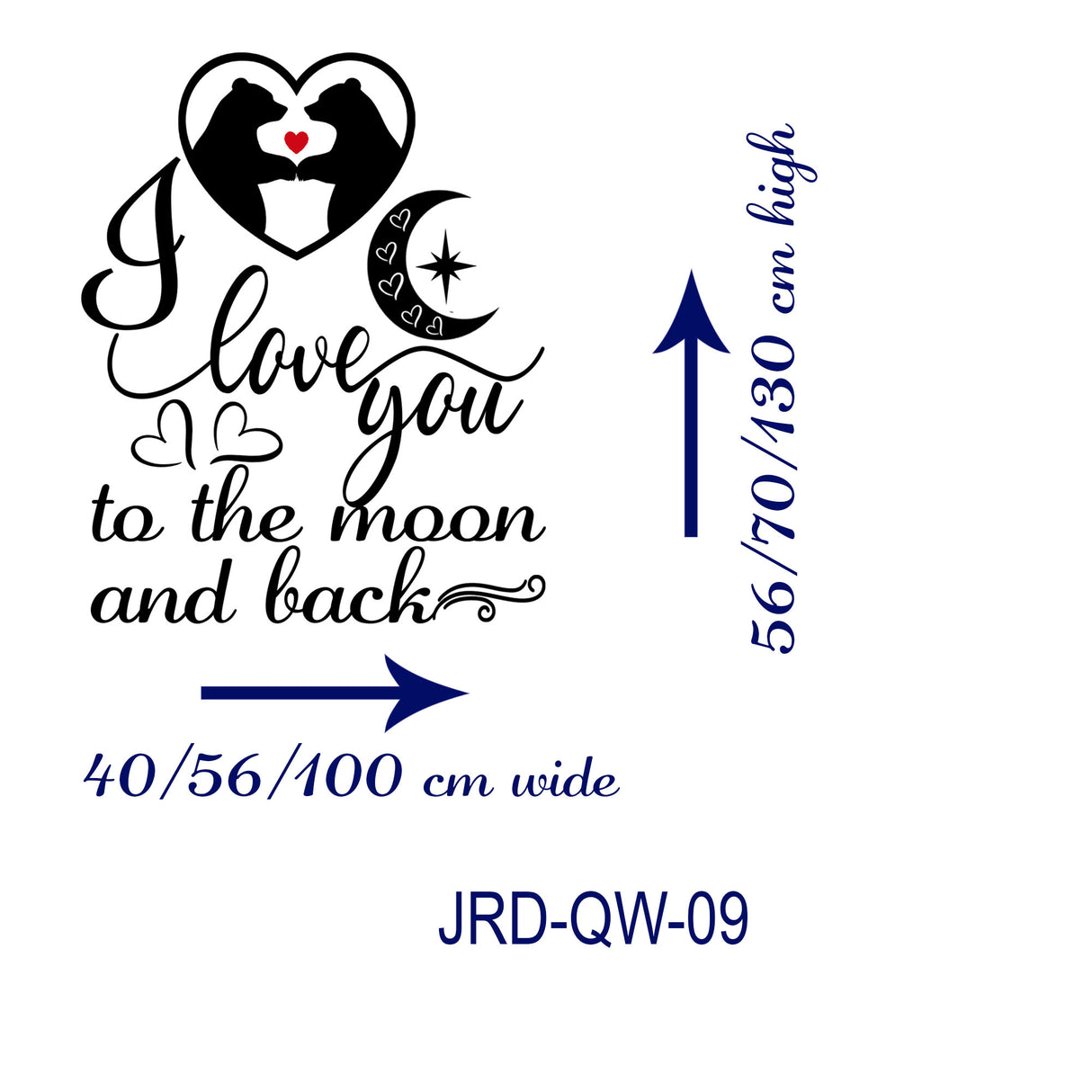 "Love you to the Moon and Back" Love quote wall art