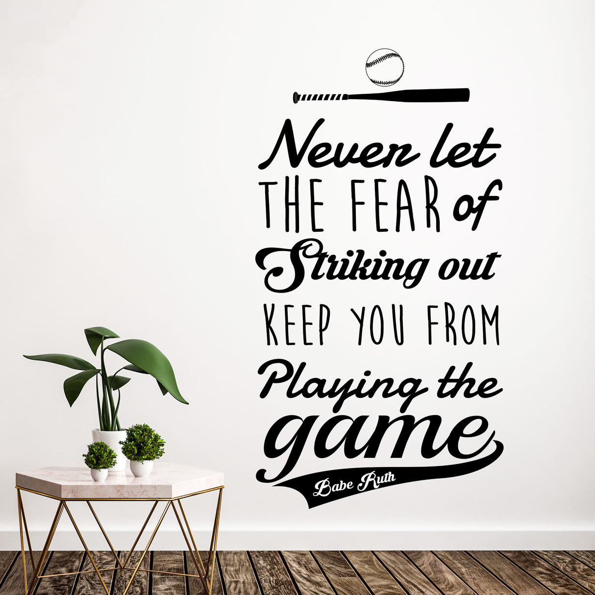 Playing the Game - Motivational quote wall stickers