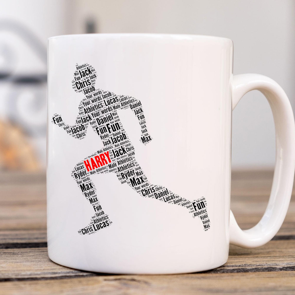 Personalised Athletes Word Art Gift Mug