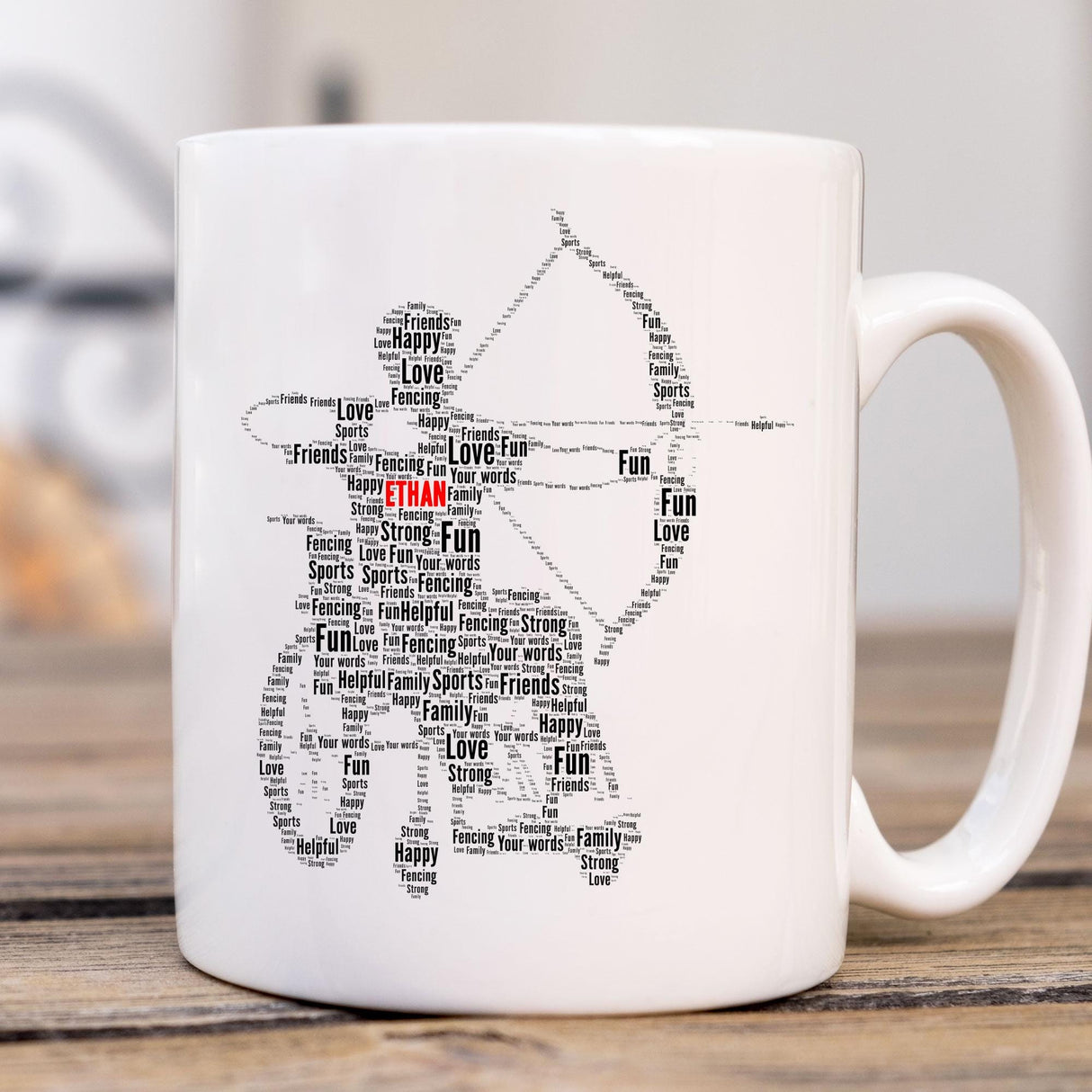 Personalised Male Wheelchair Archery word Art Print Mug, Custom Paralympics Archery Action Figure Birthday Christmas gifts Mug