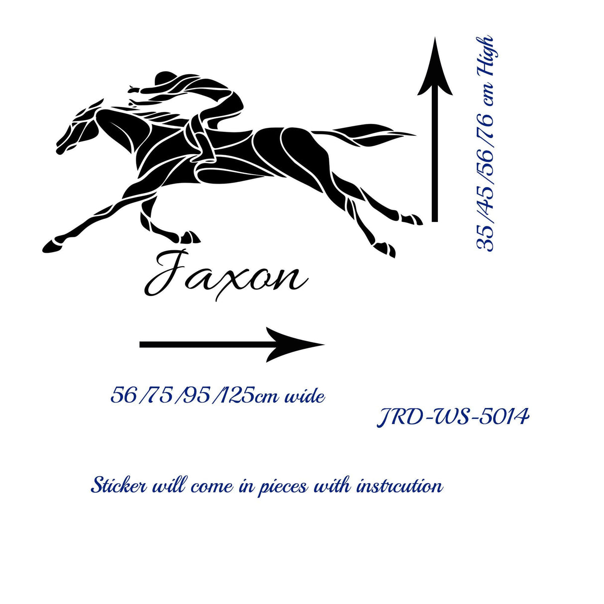 Personalized Equine Rider Wall Decals