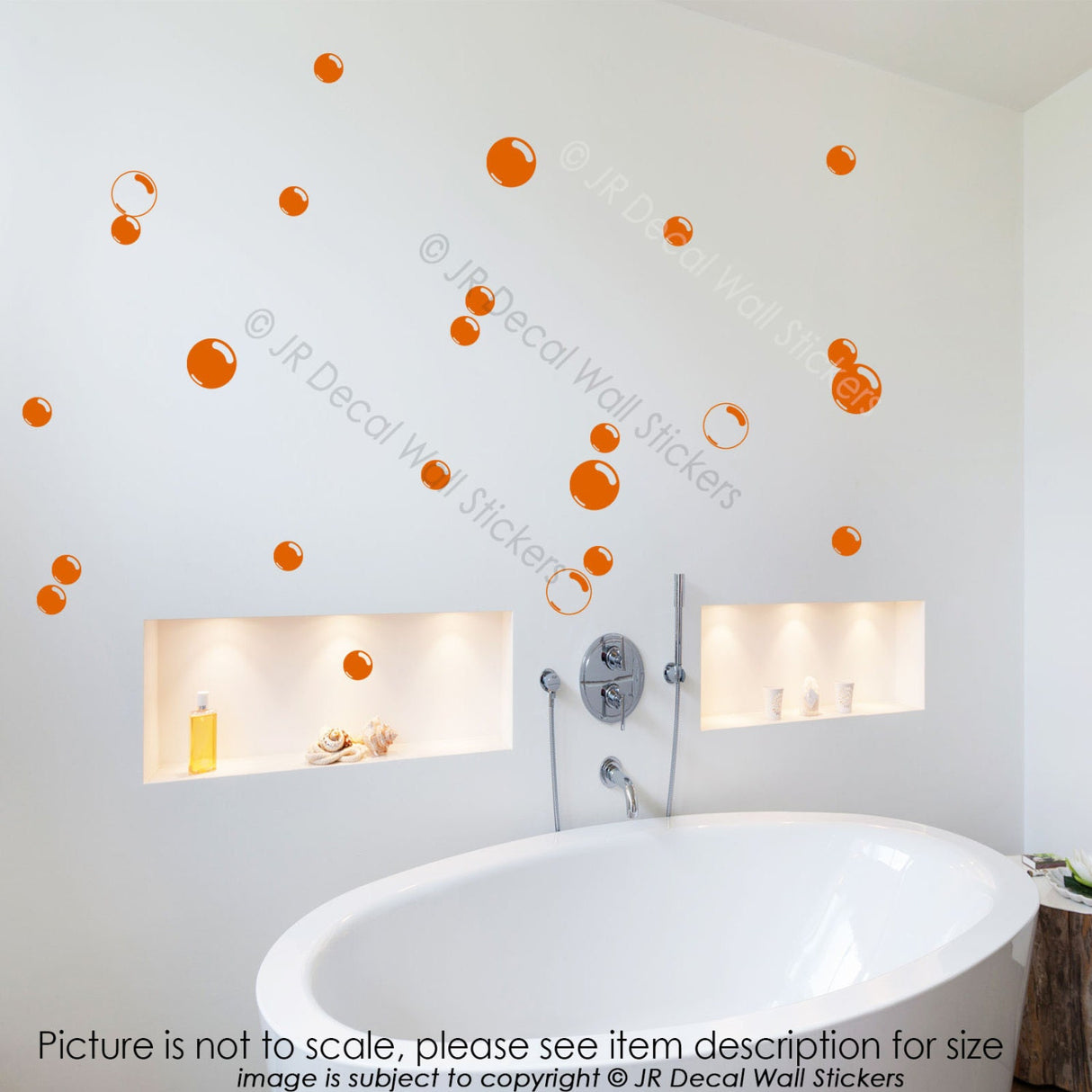 Polka Bubbles shower wall stickers