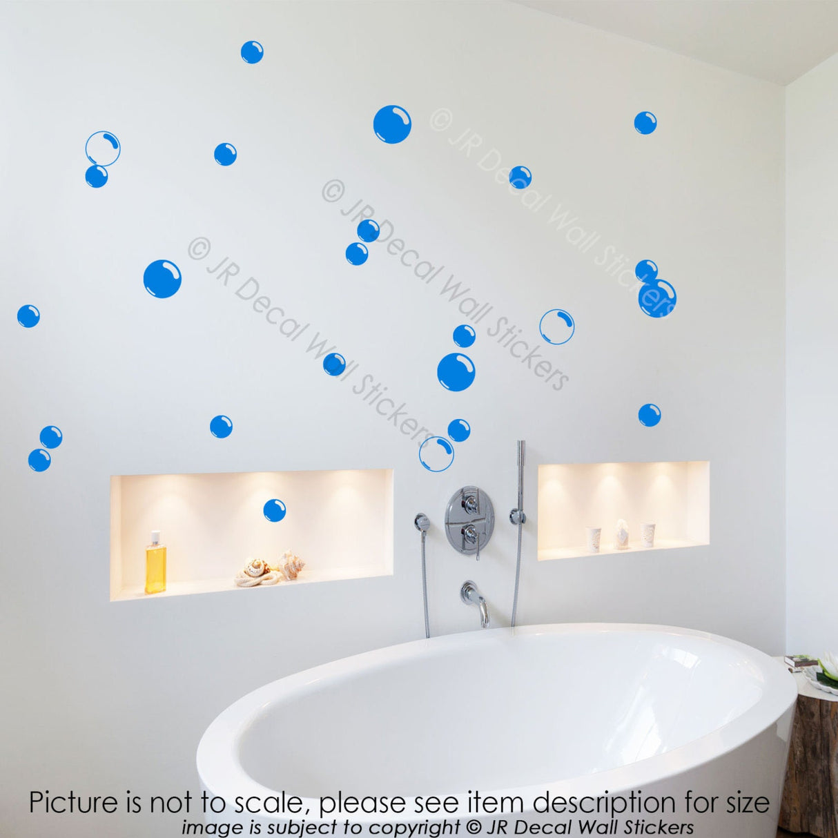 Polka Dot Bubbles Bath Tile Decals