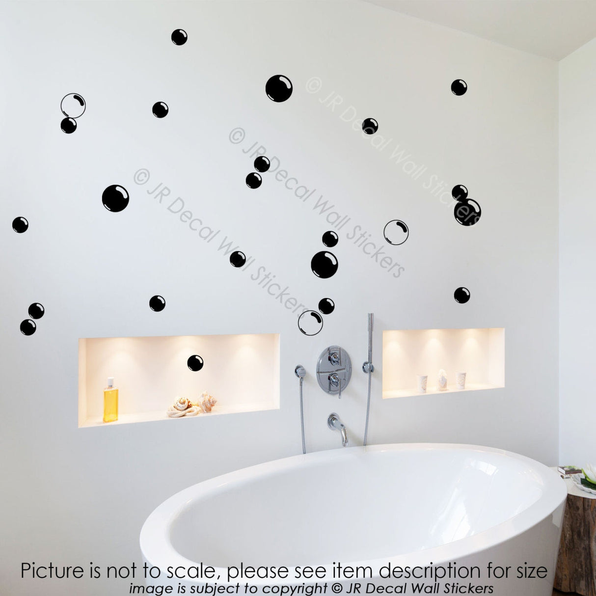 Polka Dot Bubbles Batroom Tile Stickers
