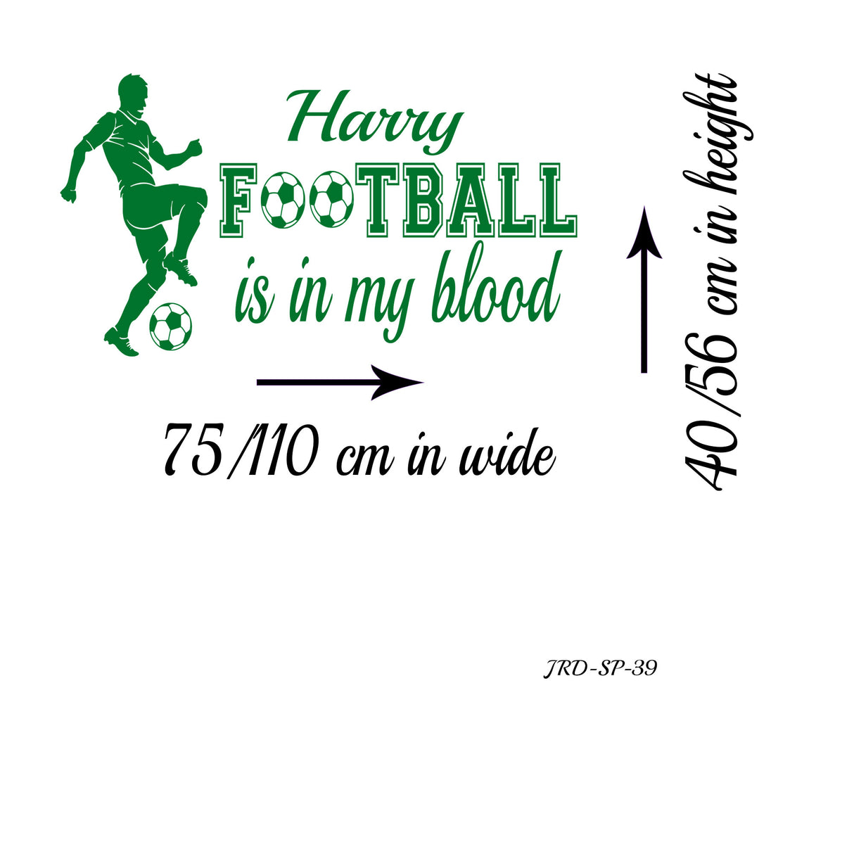 “Football Is in My Blood” Quote wall art stickers